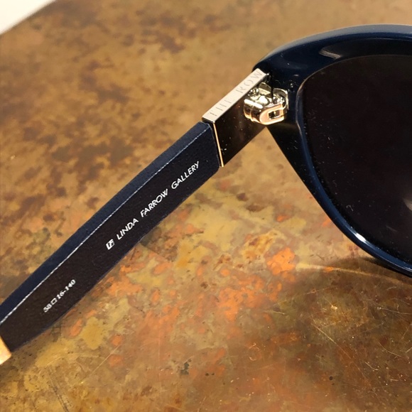 The Row x Linda Farrow Navy Sunglasses Cat eye - Picture 4 of 6